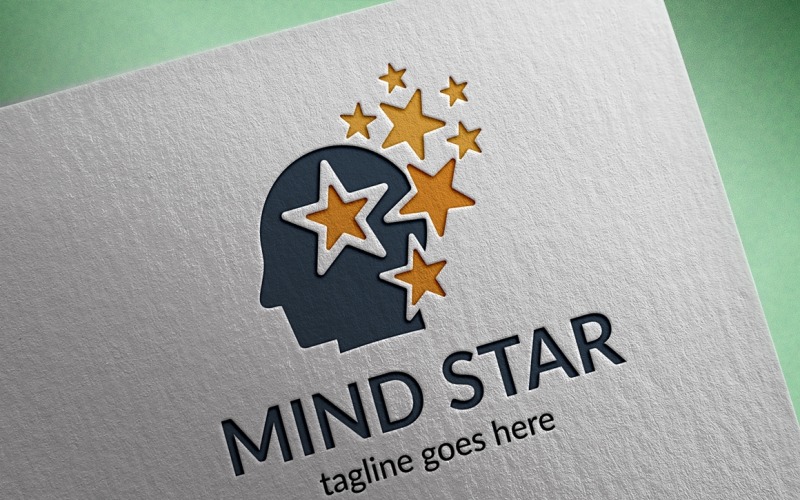 Download Шаблон логотипа "Mind Star Logo Template" / Mind Star Logo Template - Шаблон логотипа на тему графика create,creation,creative,digital,entertain,entertainment,fire,fire logo,head logo,human logo,idea,ideas,identity,information,inteligence,intellect,intelligence,intelligent,internet,media