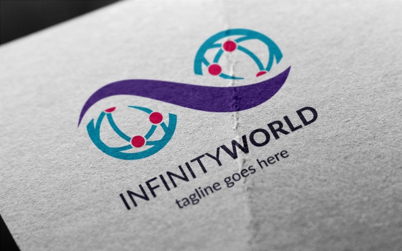 Modèle de logo du monde infini