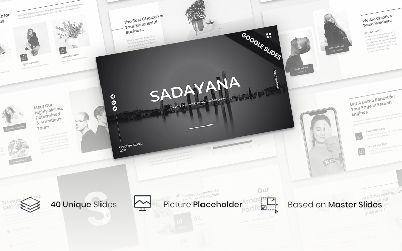 Sadayana-创意业务演示模板Google幻灯片
