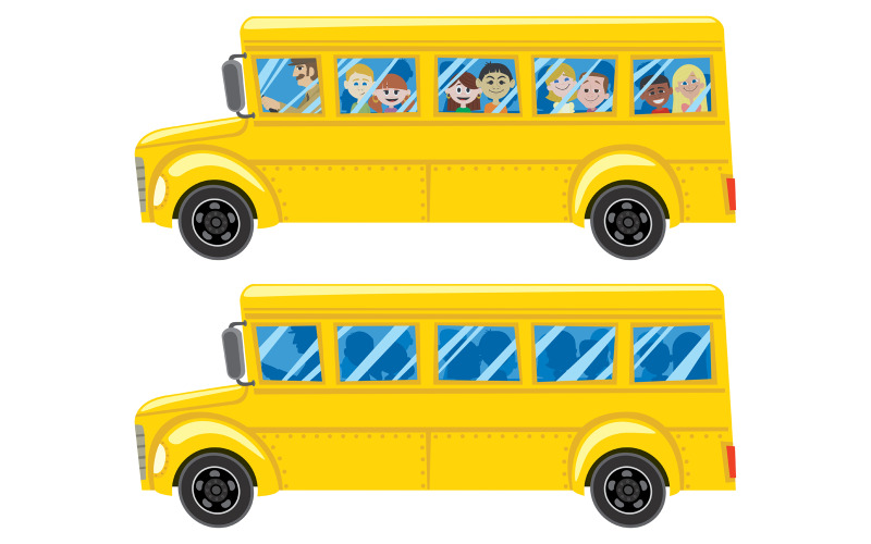 Skolbuss - Illustration