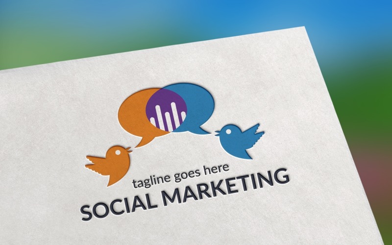 Download Шаблон логотипа "Social Marketing Logo Template" / Social Marketing Logo Template - Шаблон логотипа на тему графика business,chat,communication,company,connect,connected,connection,corporate,design,forum,group,logo,logotype,media,people,person,premium,professional,social,talk