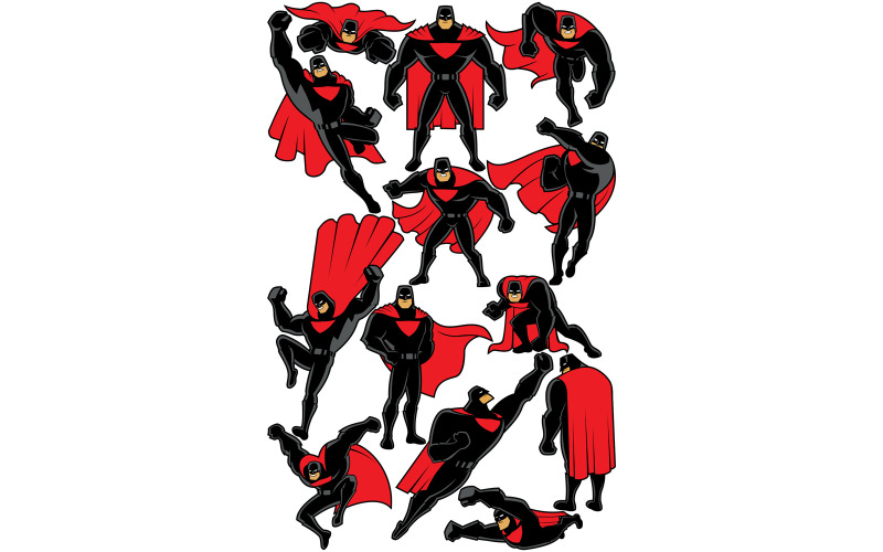 Superhjälteuppsättning 2 - Illustration