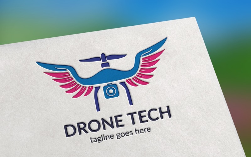 Szablon Logo Tech Drone