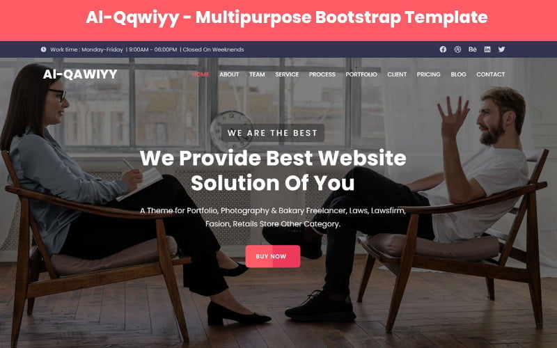 Qawiyy - Multipurpose HTML5 Landing Page Template