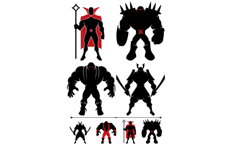 Supervillain Silhouette - illustrazione