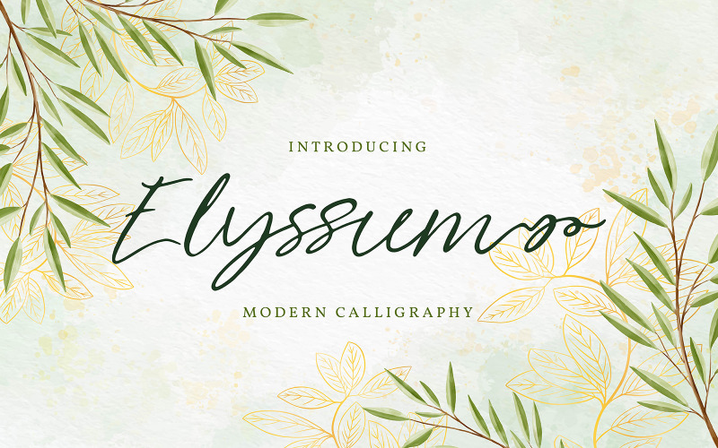 Elyssum | Fonte de caligrafia moderna