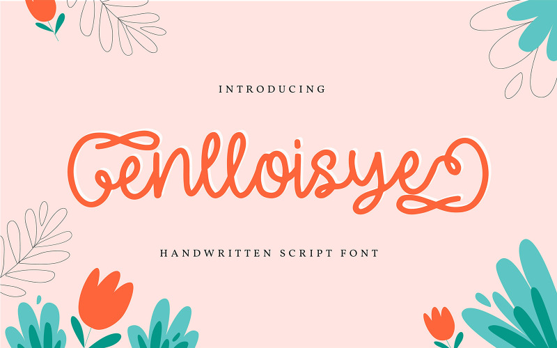 Enlloisye | Police cursive manuscrite