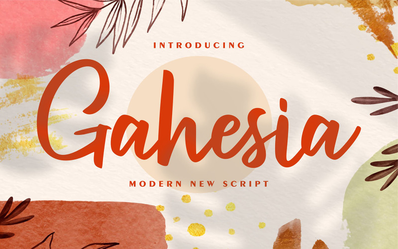 Gahesia | Modernt nytt kursivt teckensnitt