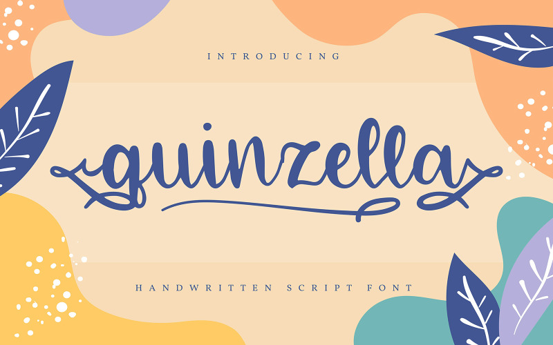 Quinzella | Рукописный курсивный шрифт