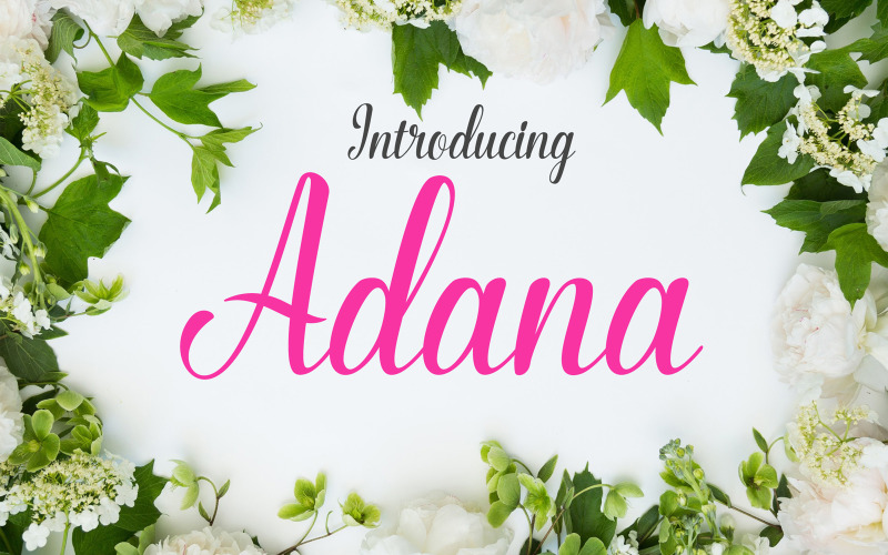 Download Шрифт "Adana Cursive Font" / Adana Cursive Font - Шрифт на тему графика font,typeface,stlish,elegant,glyps,branding