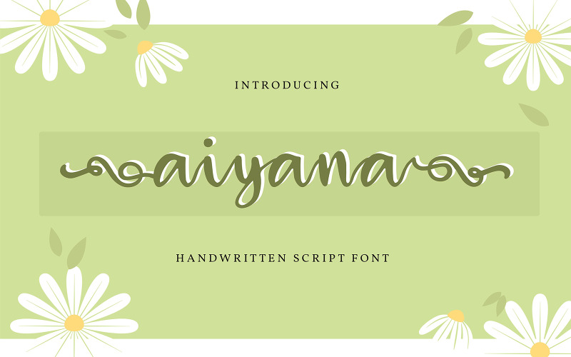 Aiyana | Handskrivet kursivt teckensnitt