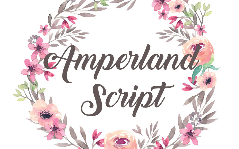 Download Шрифт "Amperland Cursive Font" / Amperland Cursive Font - Шрифт на тему графика font,typeface,stlish,elegant,glyps,branding