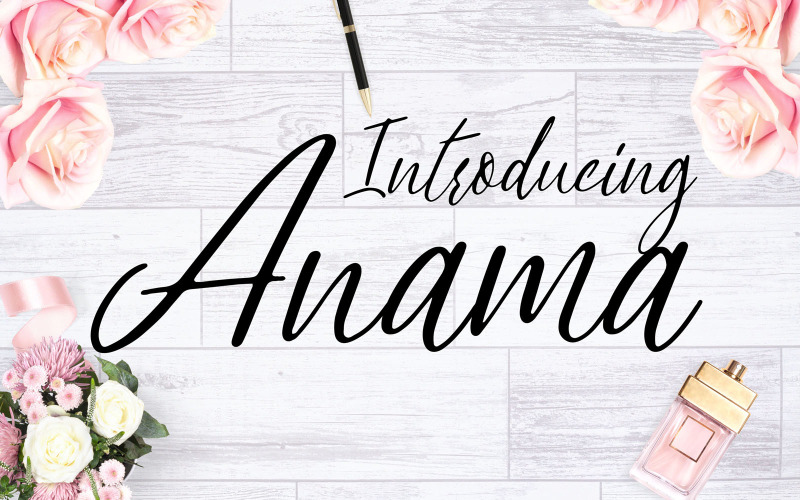 Anama cursief lettertype