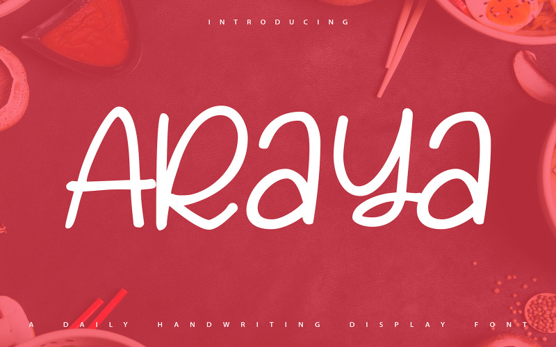 Download Шрифт "Araya | Daily Handwriting Display Font" / Araya | Daily Handwriting Display Font - Шрифт на тему графика font,alphabet,type,design,sign,typography,typeface,style,abc,display,graphic,symbol,text,logo,letter,modern,art,vector,bold,lettering
