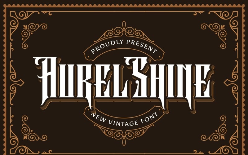 Download Шрифт "Aurel Shine - Blackletter Font" / Aurel Shine - Blackletter Font - Шрифт на тему графика blackletter,tattoo,gothic,decorative,display,medieval,fraktur,handdrawn,handlettering,calligraphy,lettering,brush,graffiti