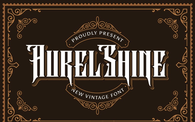Aurel Shine - písmo Blackletter