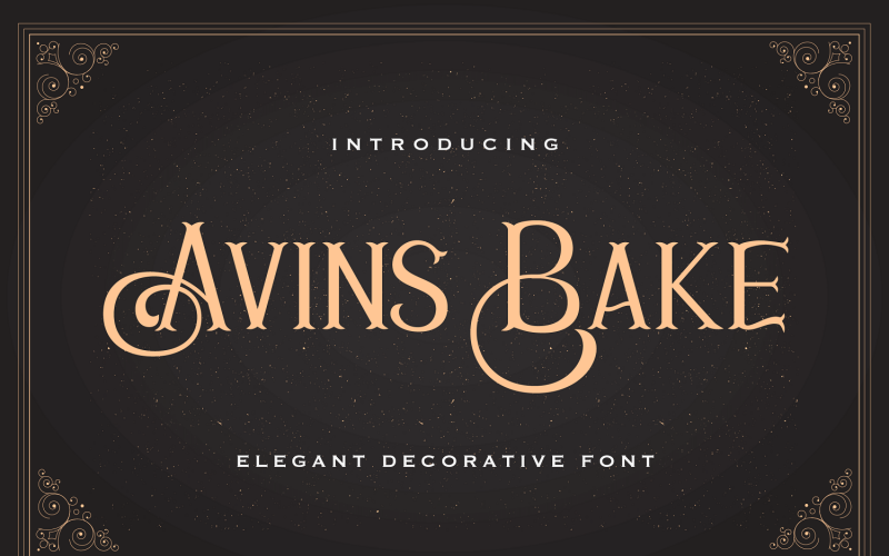 Avins Bake - Dekoracyjna czcionka szeryfowa