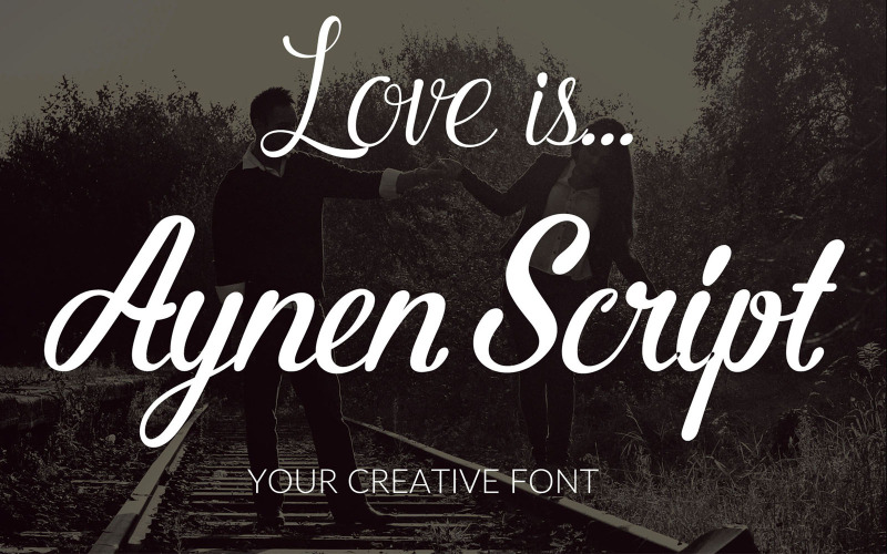 Aynen cursief lettertype