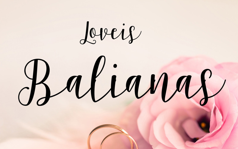 Download Шрифт "Balianas Font" / Balianas Font - Шрифт на тему графика font,typeface,stlish,elegant,glyps,branding