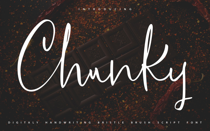 Chunky | Fonte cursiva com escova de cerdas manuscrita