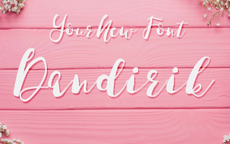 Download Шрифт "Dandirik Font" / Dandirik Font - Шрифт на тему графика font,typeface,stlish,elegant,glyps,branding