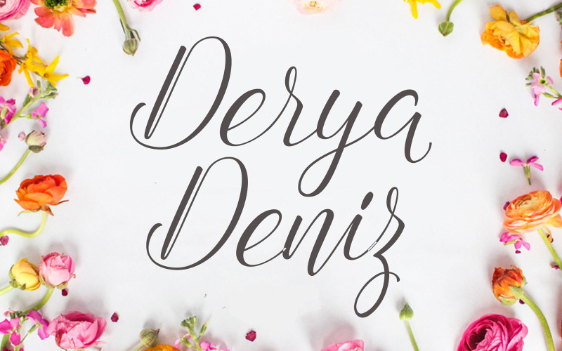 Download Шрифт "Derya Deniz Font" / Derya Deniz Font - Шрифт на тему графика font,typeface,stlish,elegant,glyps,branding