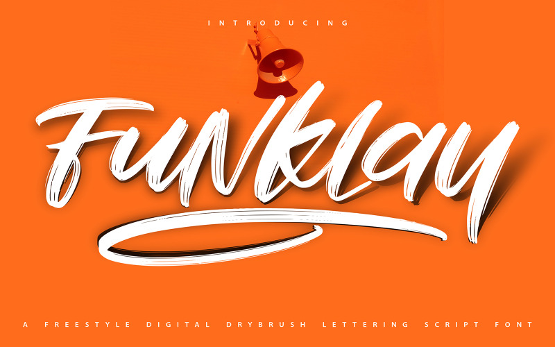 Funklay | Drybrush Litering Cursive Font