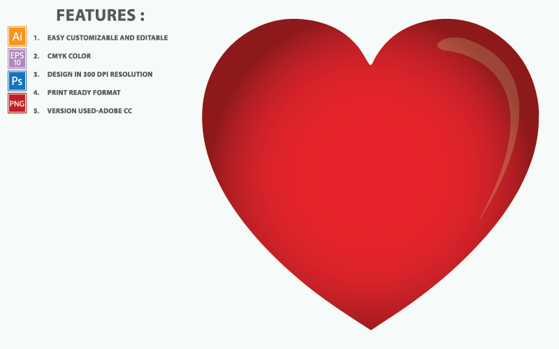 Download Иллюстрация "Heart Icon Vector Design - Illustration" / Heart Icon Vector Design - Illustration - Иллюстрация на тему графика illustration,heart,shape,vector,design,love,romantic,icon,happy,symbol,romance,abstract,element,valentine,health,graphic,day,valentines,red,flat