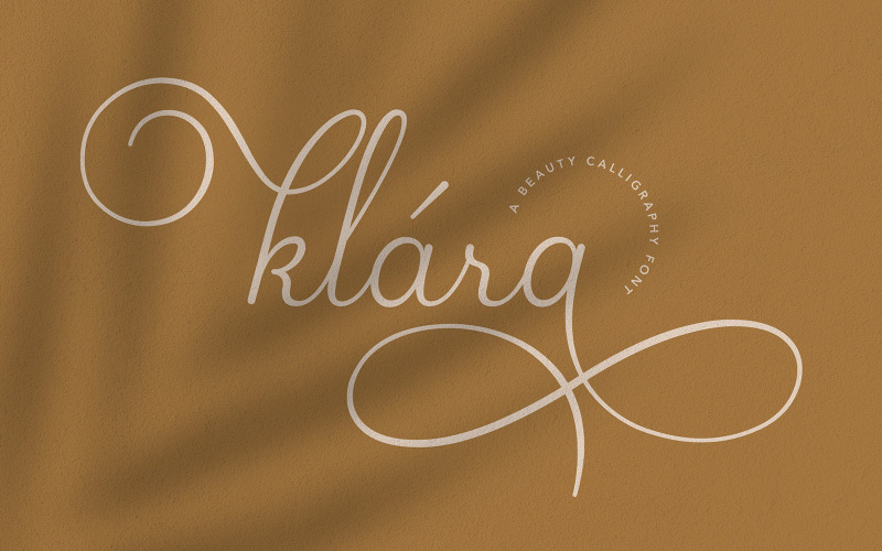 Klara | Schoonheid kalligrafie lettertype