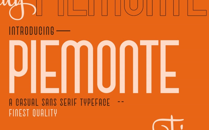Download Шрифт "Piemonte - Casual Sans Serif Font" / Piemonte - Casual Sans Serif Font - Шрифт на тему графика sans,sansserif,casual,stylish,display,elegant,font,typeface,geometric,modern,bold,clean,minimalist,versatile,sharp