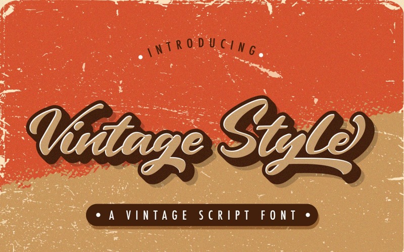 Stile vintage - Carattere corsivo in grassetto