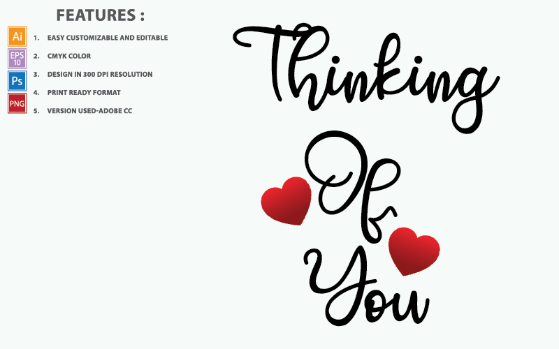 Download Иллюстрация "Thinking Of You Quotes - Illustration" / Thinking Of You Quotes - Illustration - Иллюстрация на тему графика valentines,romance,graphic,vector,design,love,text,quote,type,typography,romantic,letter,heart,illustration,valentine,element,day,happy,handwritten,holiday