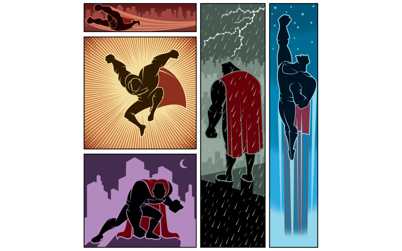 Banery superbohatera 3 - ilustracja