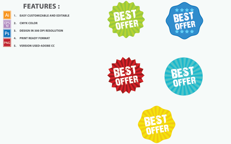 Bestes Angebot Tag Vektor-Abzeichen Design - Illustration