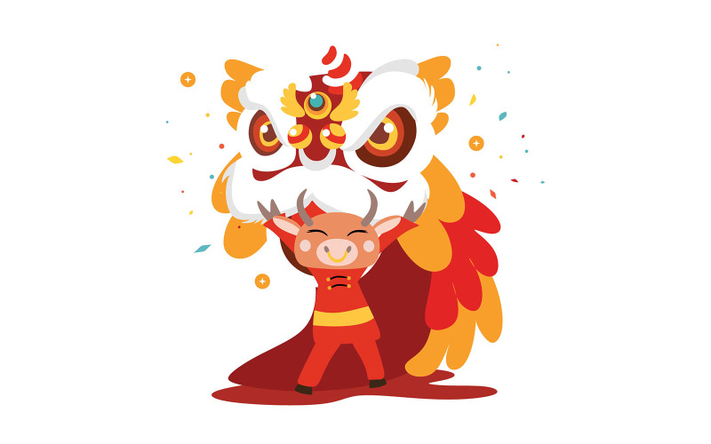 Download Иллюстрация "Chinese New Year -  AS - Illustration" / Chinese New Year -  AS - Illustration - Иллюстрация на тему графика chinese,new year,event,celebration,club,barongsai,lantern,red,print,illustration,template,clean,vector,2021