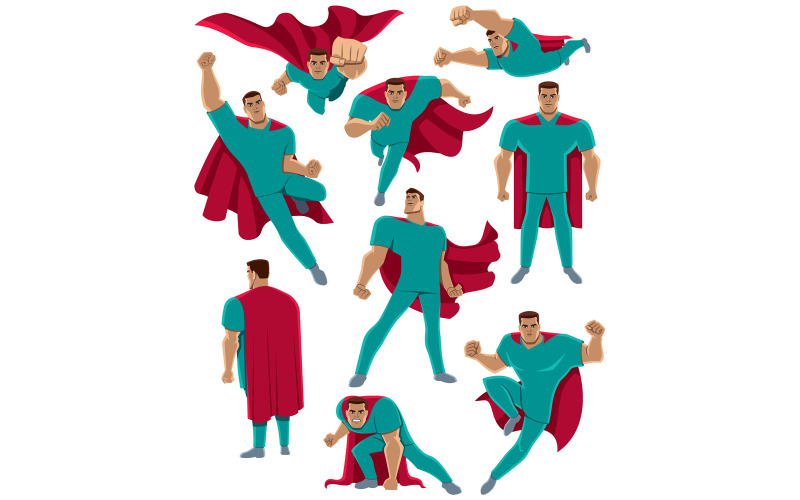 Gesundheitspersonal Superheld - Illustration