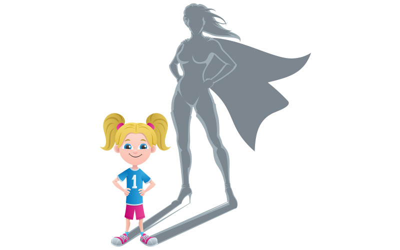 Mädchen Superheld Konzept 2 - Illustration