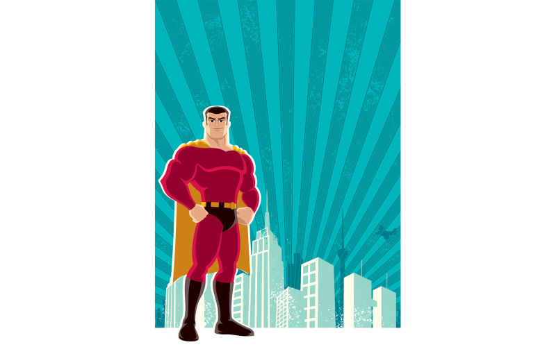 Місто супергероїв - ілюстрація