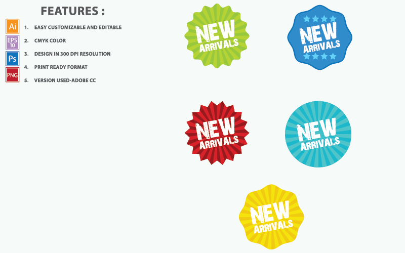 Nowości Tag Wektor Odznaki Projekt - Ilustracja