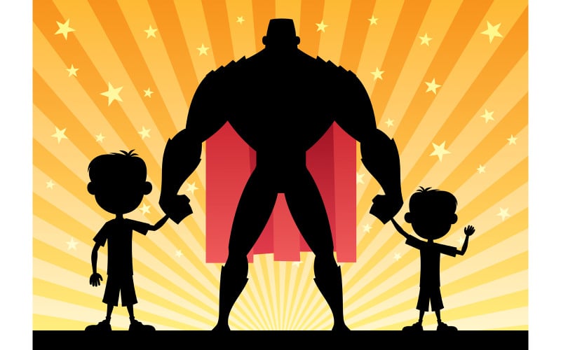 Super Dad 2 Sons - Ilustração