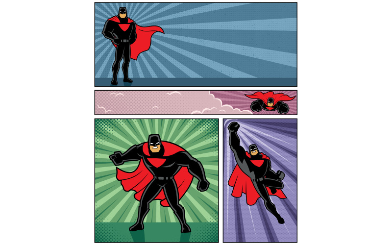 Süper kahraman afiş 4 - illüstrasyon