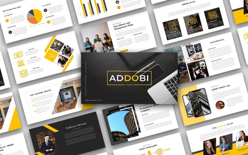 Addobi - Kreative Business-Präsentationsvorlage Google Slides