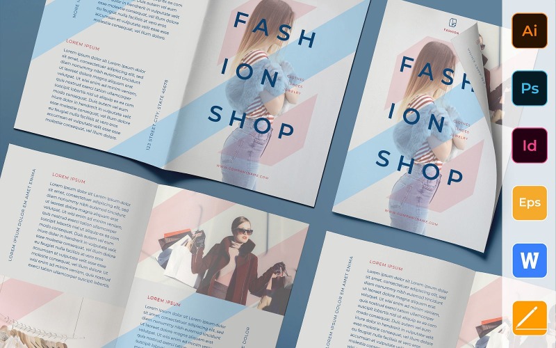Fashion Brochure Bifold - Corporate Identity Template