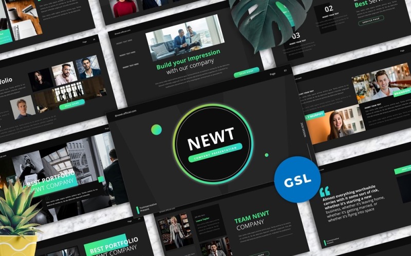 Newt - Google Slides vállalati profil