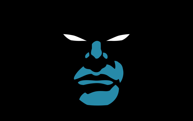Superhrdina Face Dark - ilustrace