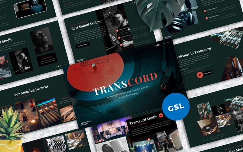 Transcord - Diapositivas de Google del estudio de grabación