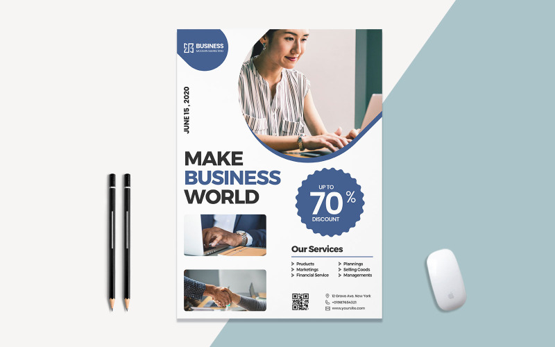Download Фирменный стиль "Business Flyer - Corporate Identity Template" / Business Flyer - Corporate Identity Template - Фирменный стиль на тему графика business,flyer,template,stationary,promotion,activities,promotions,print,templates,corporate,graphic,design,industries,industry