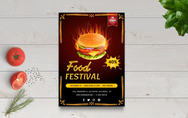 Download Фирменный стиль "Fast Food Flyer - Corporate Identity Template" / Fast Food Flyer - Corporate Identity Template - Фирменный стиль на тему графика fast,food,flyer,template,stationary,promotion,activities,promotions,poster,templates,restaurants,hotel,hotels,shop,print,promo,offer,sale,discount,fest