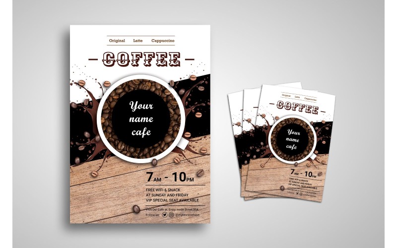 Download Фирменный стиль "Flyer  Coffee Mix - Corporate Identity Template" / Flyer  Coffee Mix - Corporate Identity Template - Фирменный стиль на тему графика background,beverages,breakfast,cafe,chocolate,coffee,coffemix,cream,dessert,drink,eat,flyer,flyer design,flyer psd template,food,fresh,menu