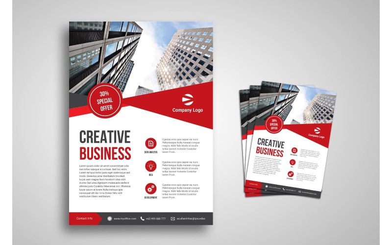 Download Фирменный стиль "Flyer  Creative Business - Corporate Identity Template" / Flyer  Creative Business - Corporate Identity Template - Фирменный стиль на тему графика brand,business,business casual,business person,businessman,cooperation,corporate,coworkers,creative,creativity,discussion,finance,industry,information